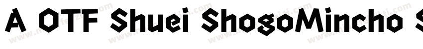 A OTF Shuei ShogoMincho Std字体转换
